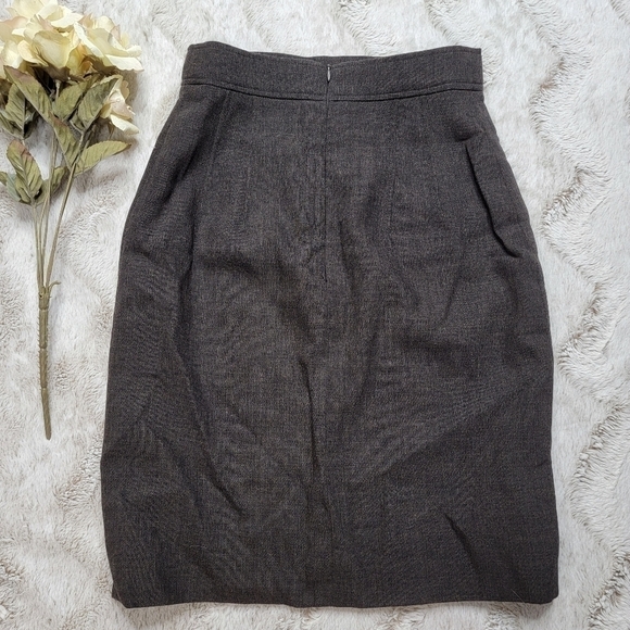 Jil Sander Wool Blend Gray Pencil Straight Skirt Size 36 - Picture 5 of 9